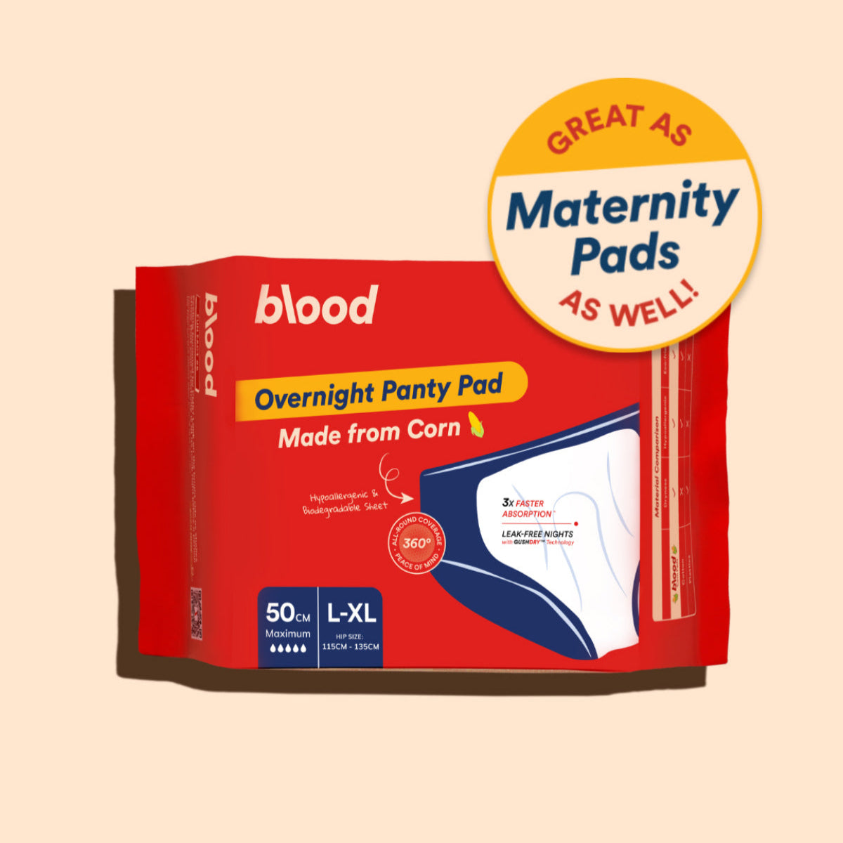 Overnight 50cm Panty Pads Blood